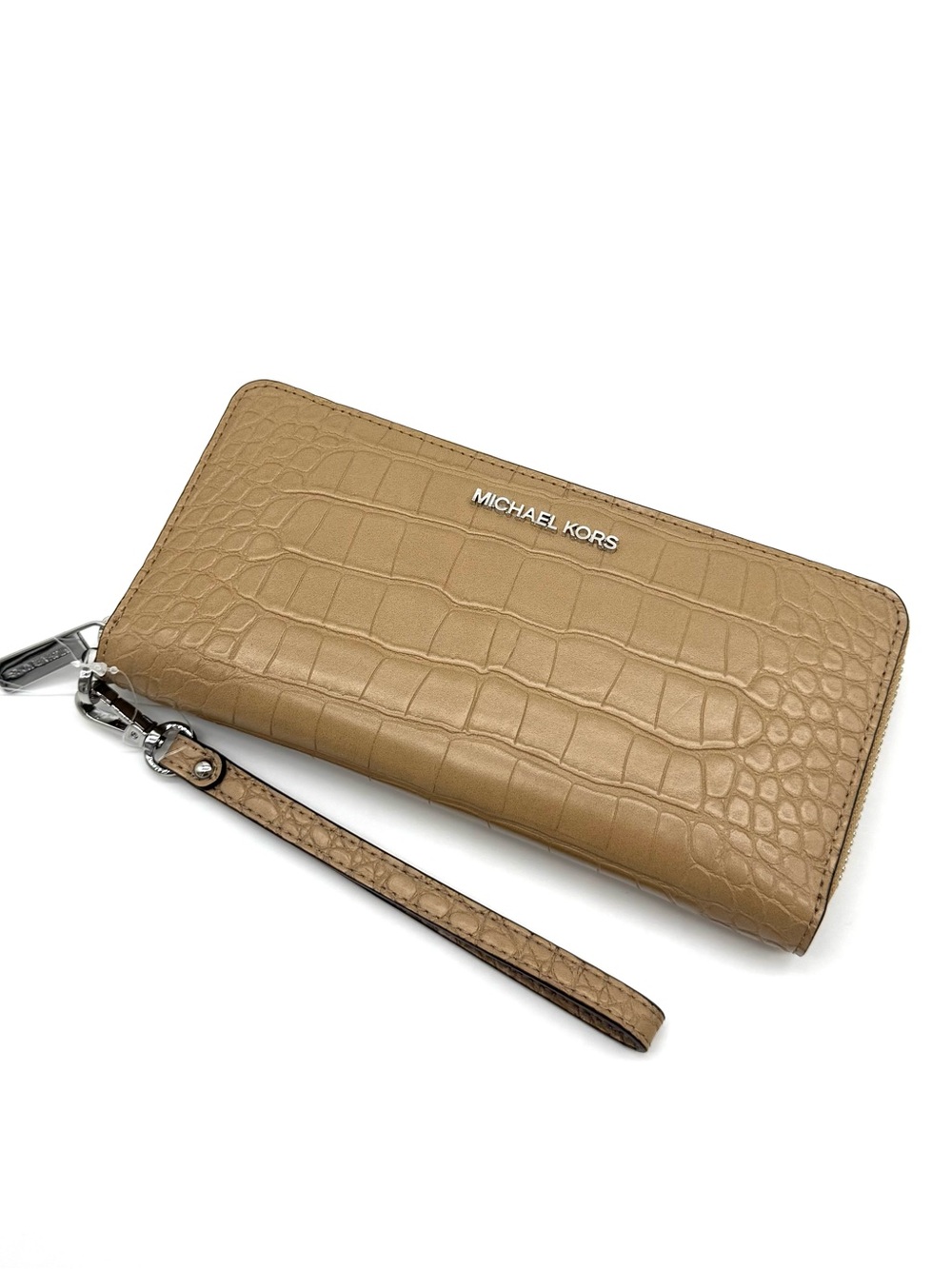 Michael Kors Large Travel Leather Continental Wallet - Camel
